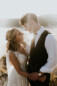 bride and groom golden hour