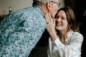 dad kissing brides head