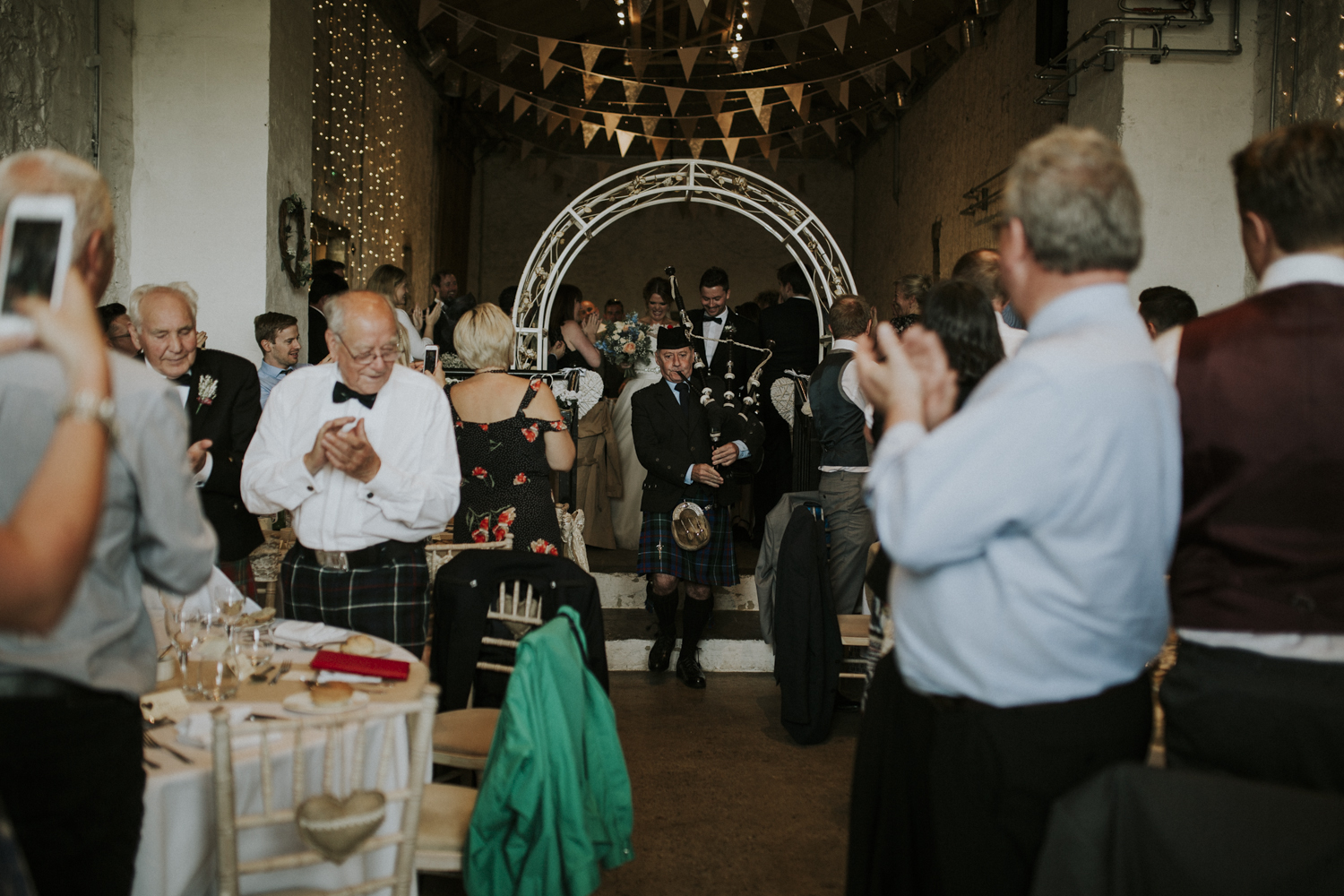 bagpiper bride and groom entrance
