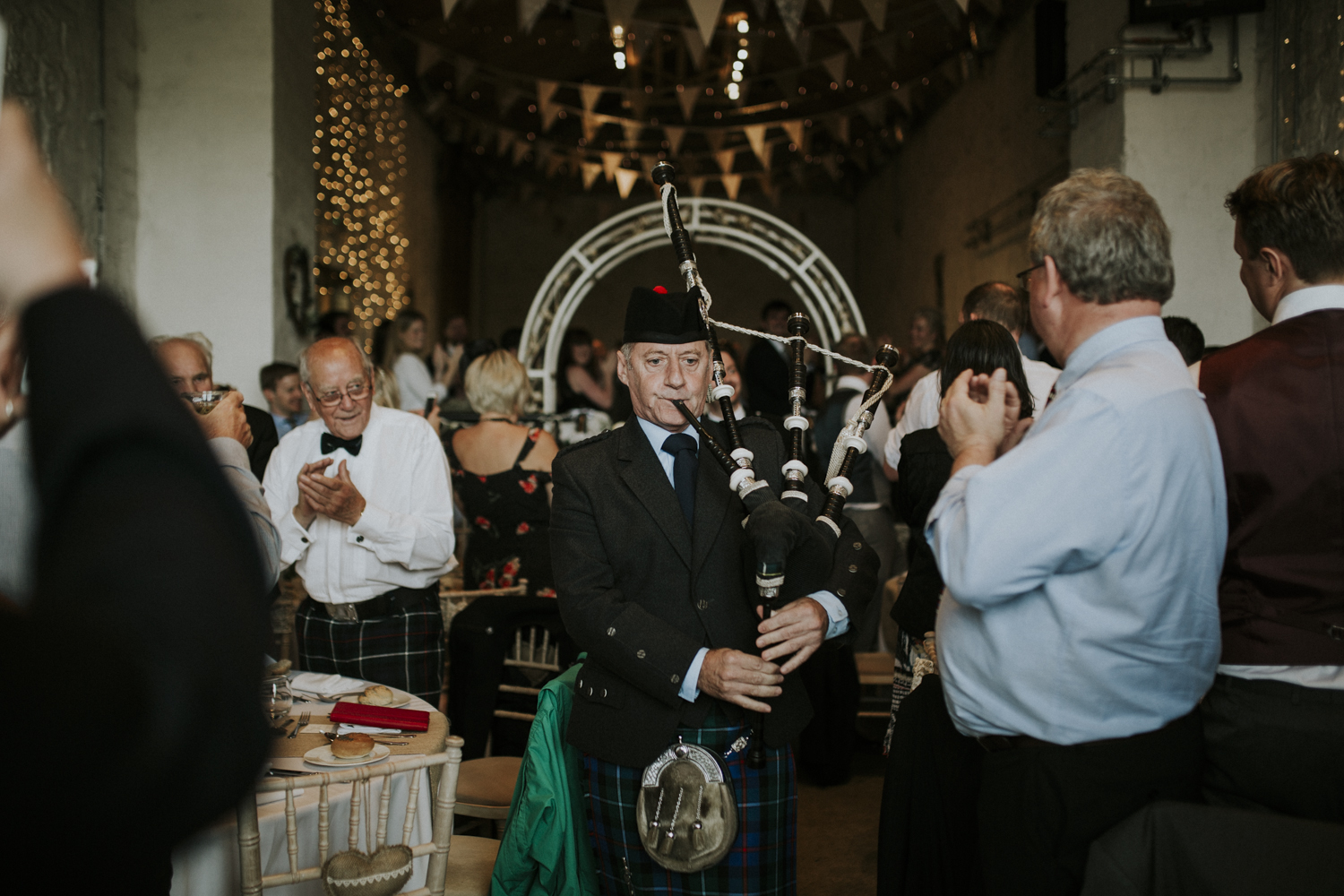 bagpiper wedding reception