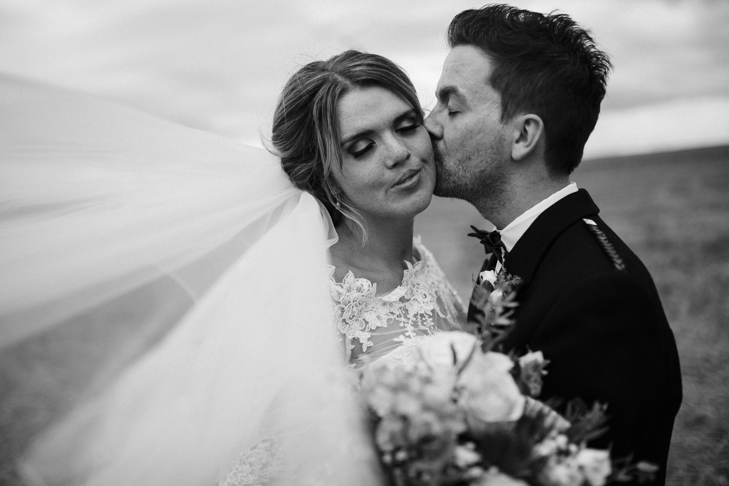 bride and groom portrait