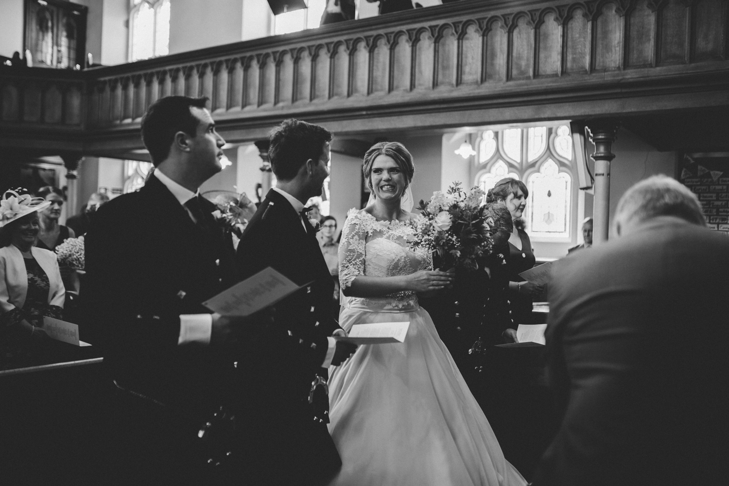 bride sees groom for the first time