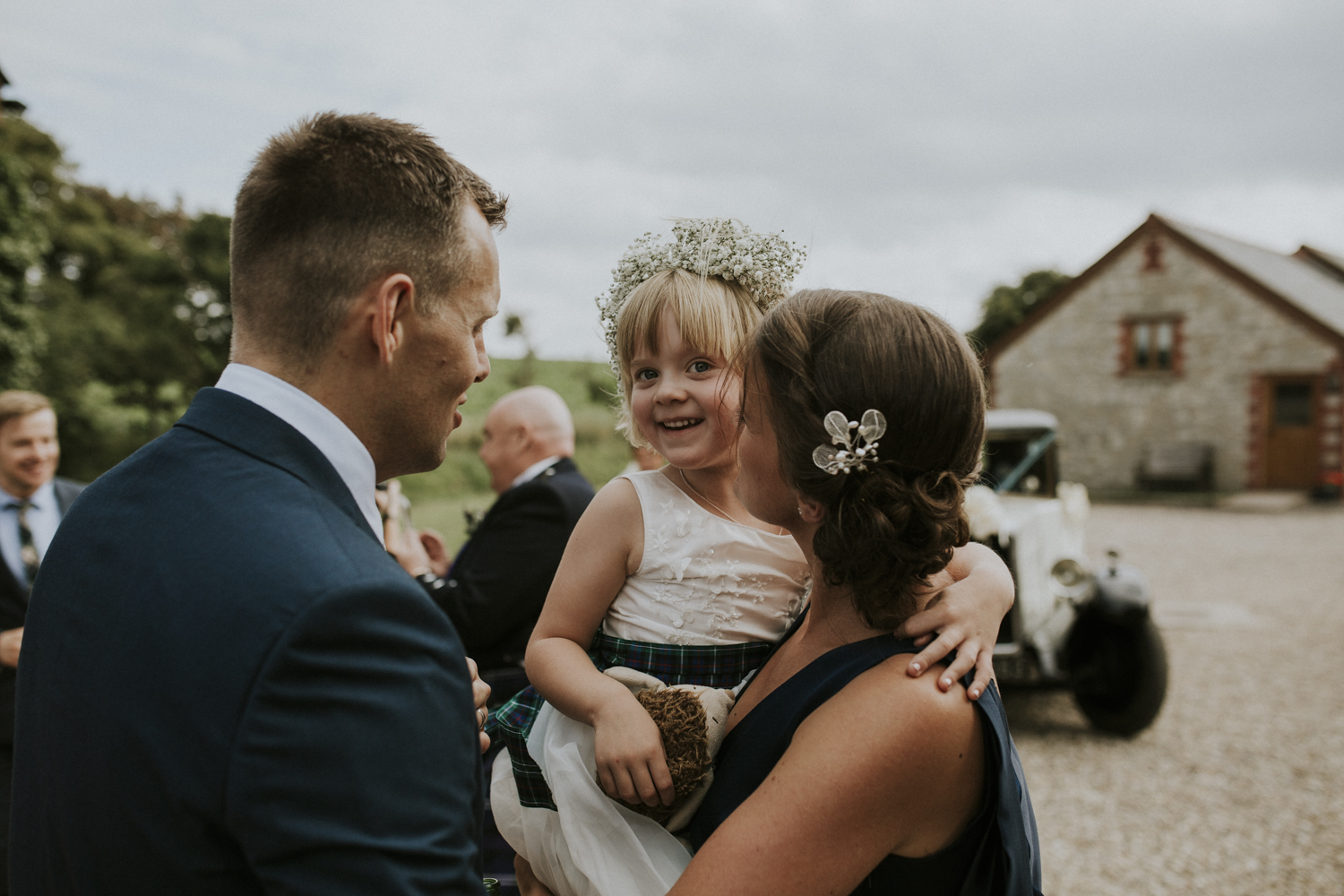 happy guests at wedding