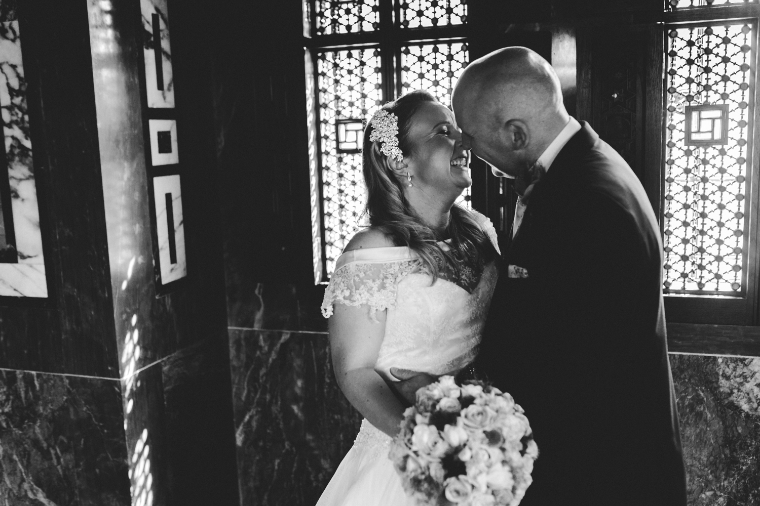 bride and groom portrait