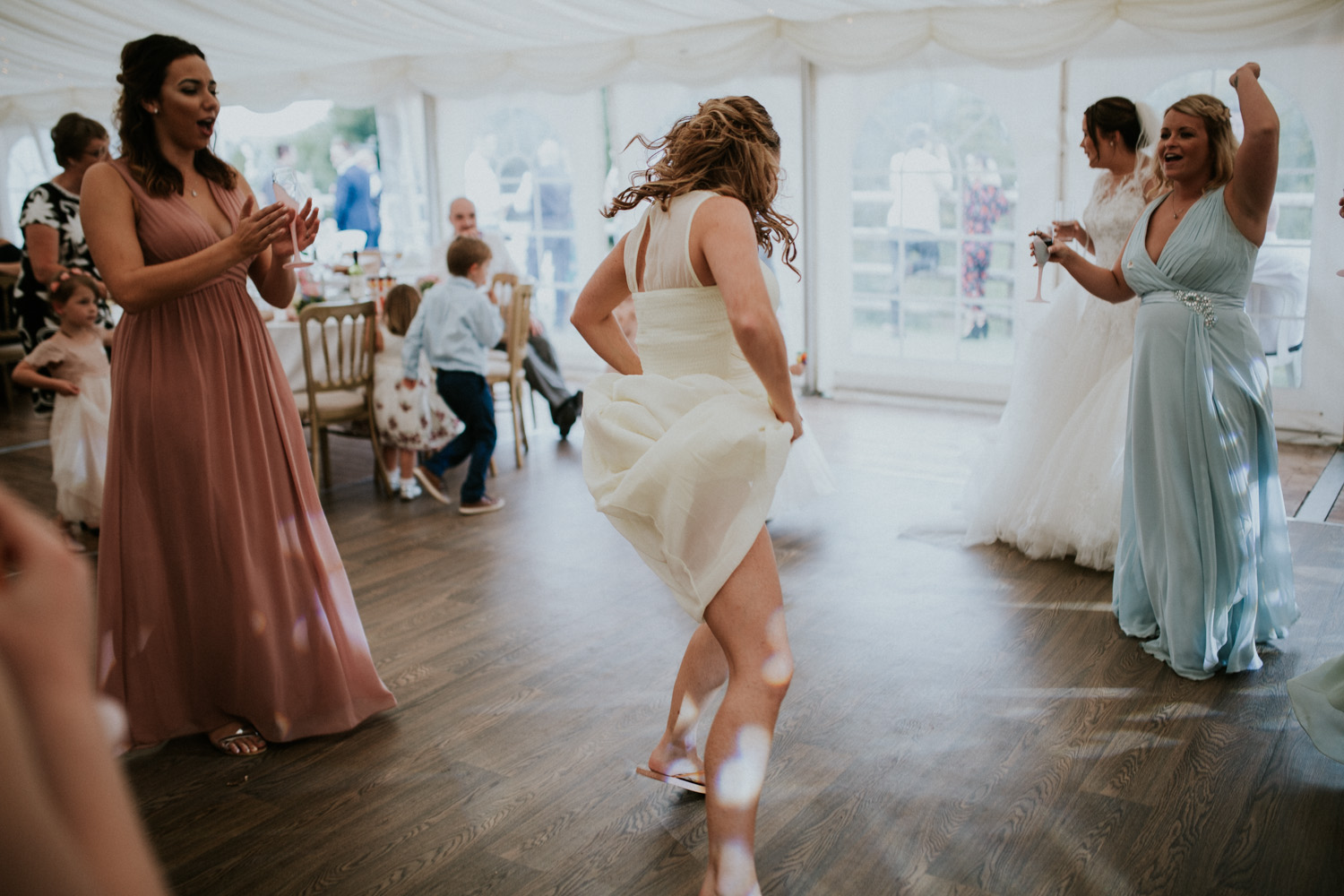 bridesmaid dancing