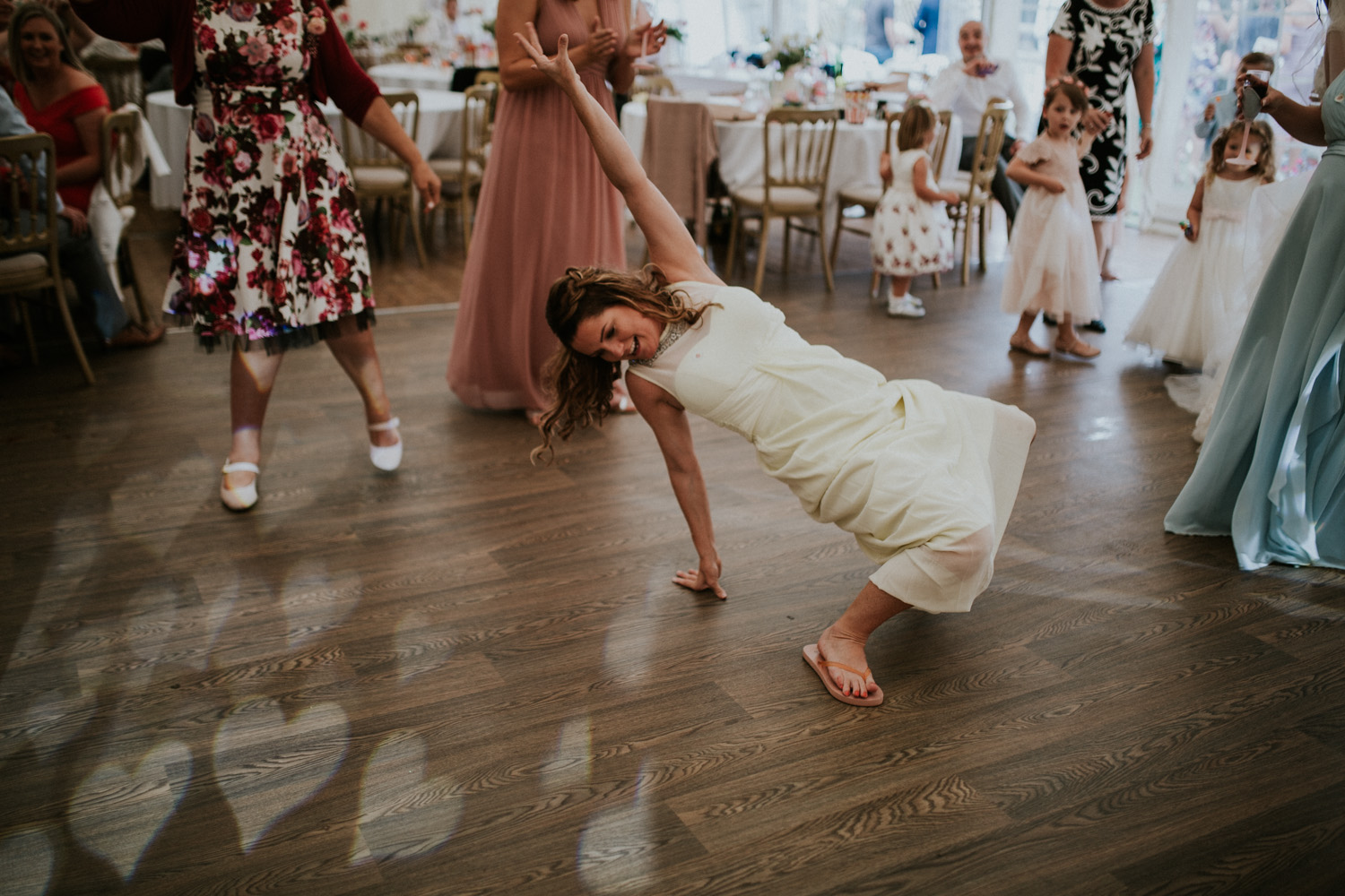 bridesmaid dancing
