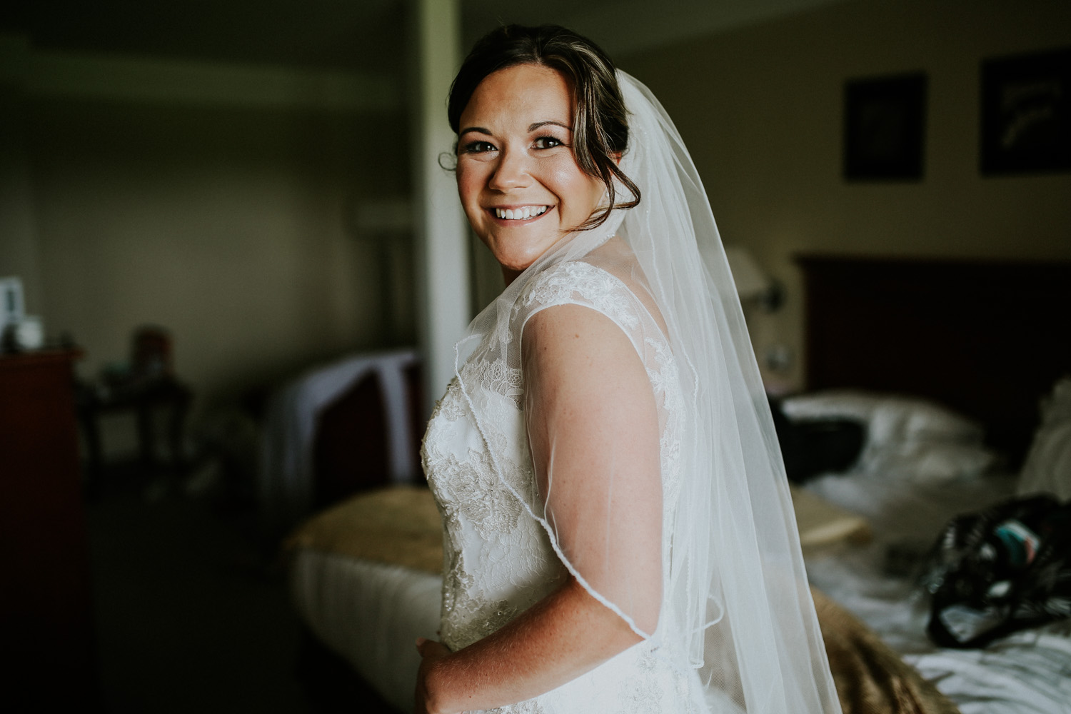 bride smiling 