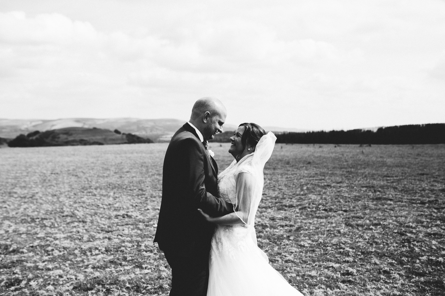 bride and groom portrait