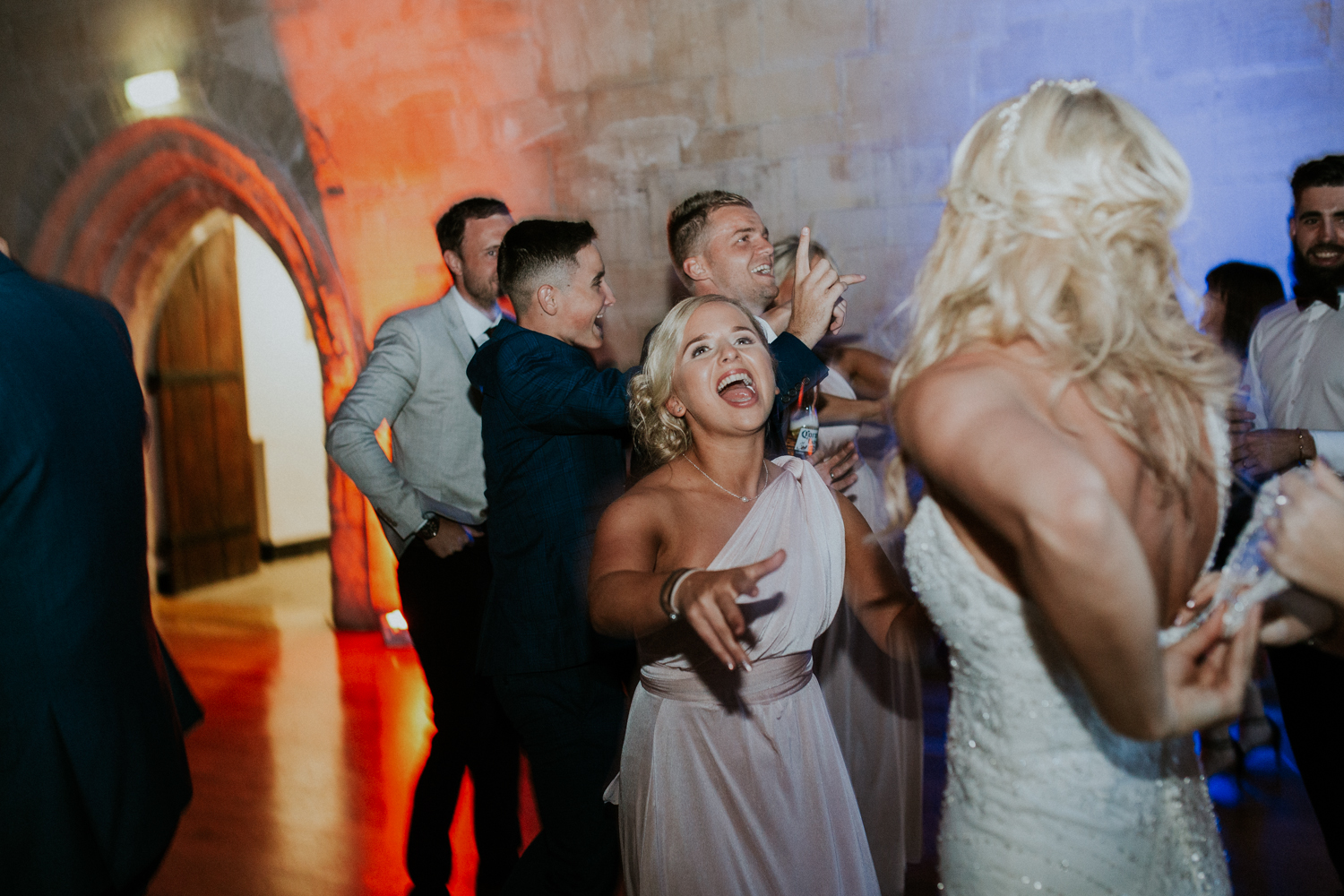 bridesmaid dancing