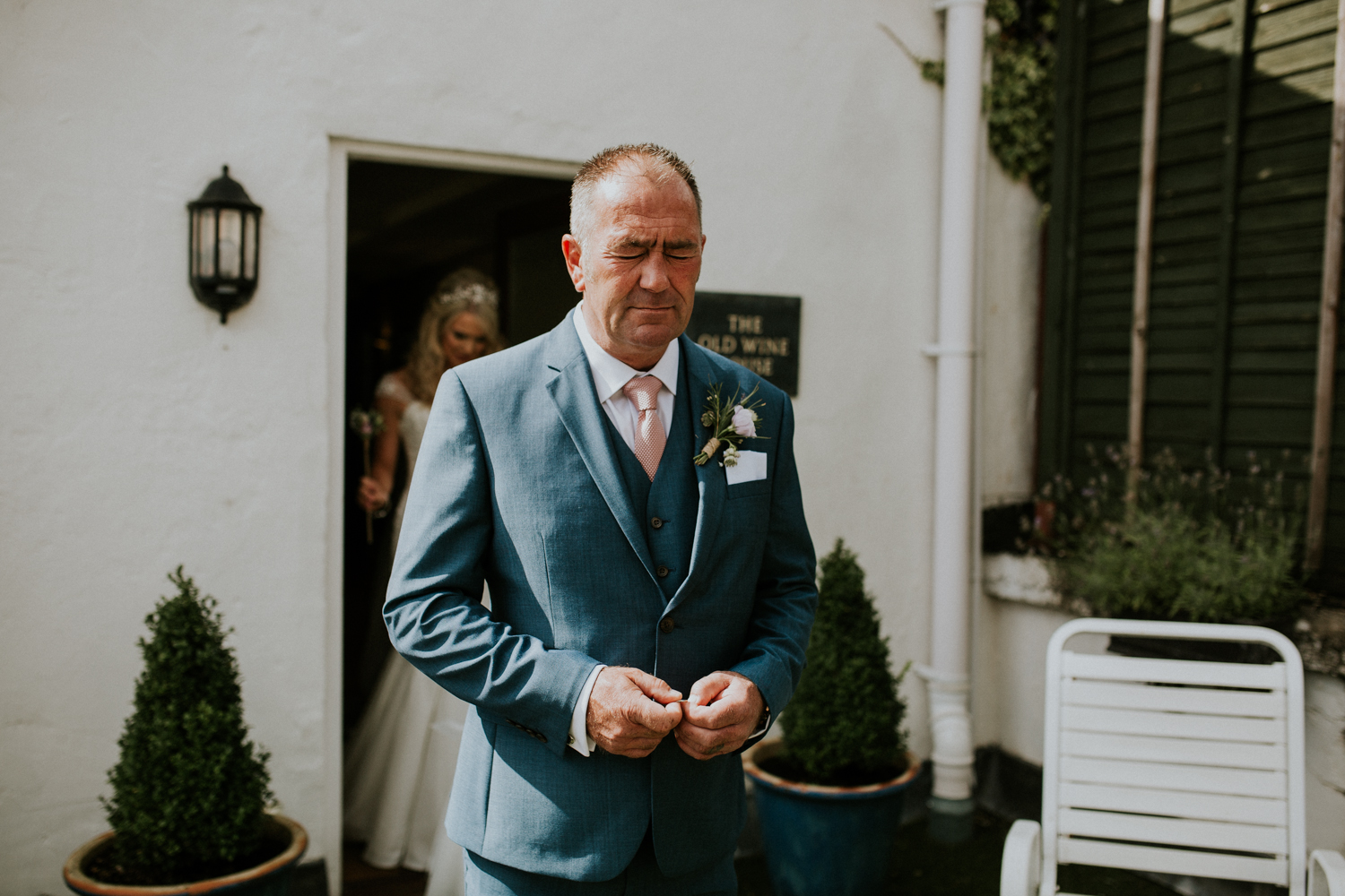 father of the bride waiting to see her