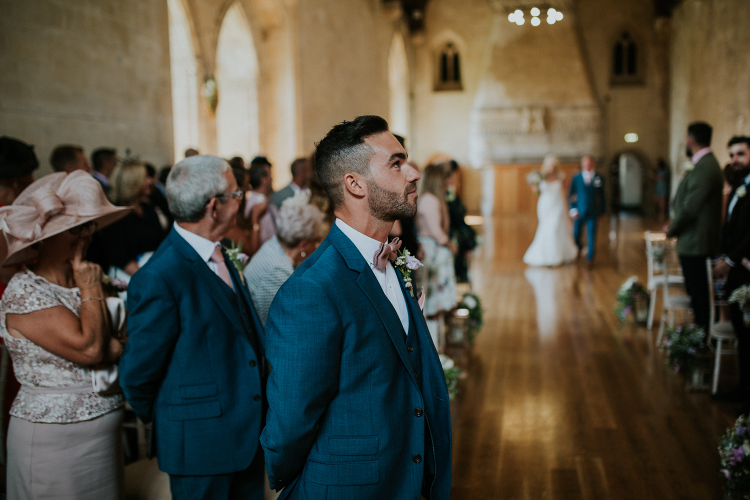 groom sees the bride for the first time