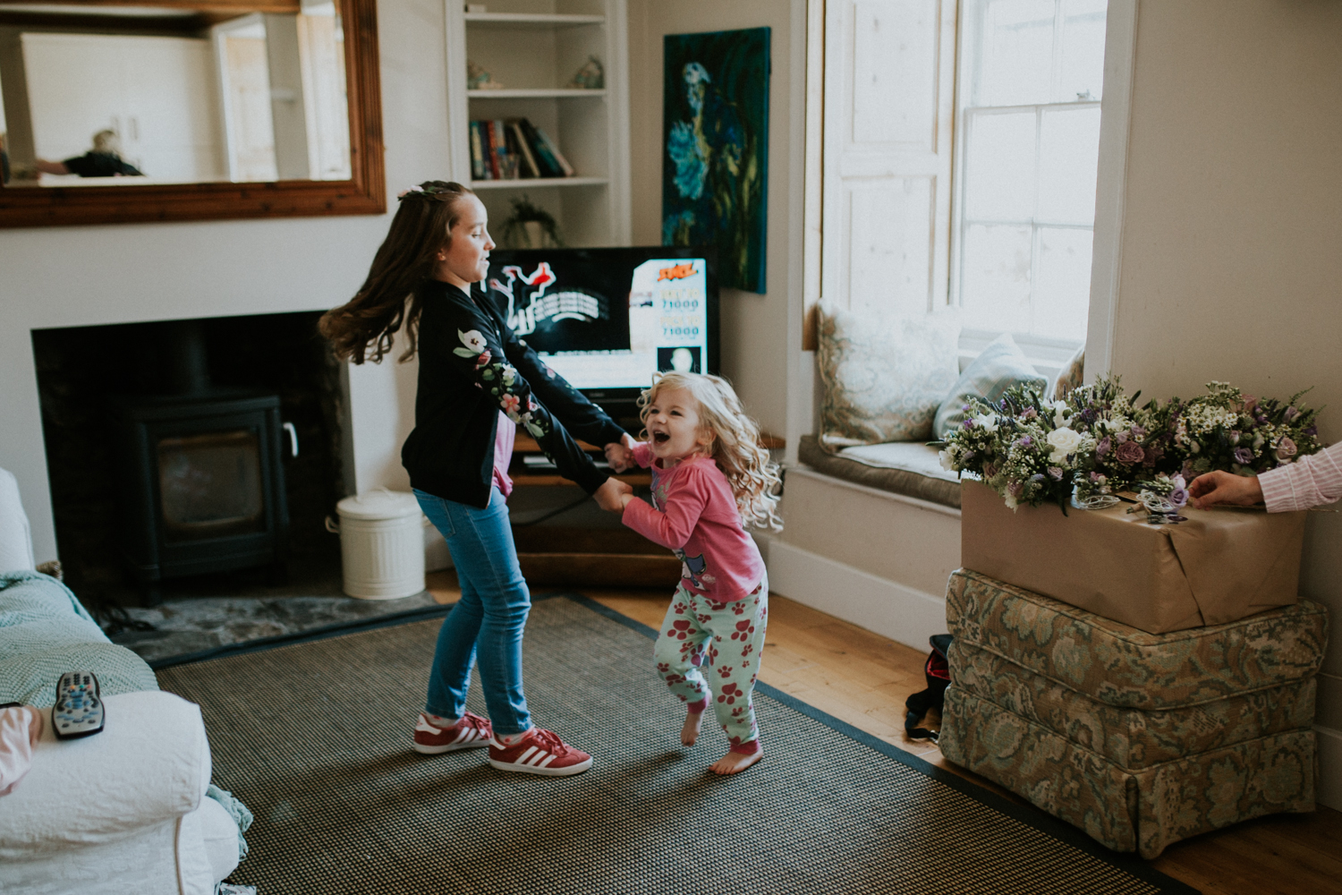 flower girl dancing