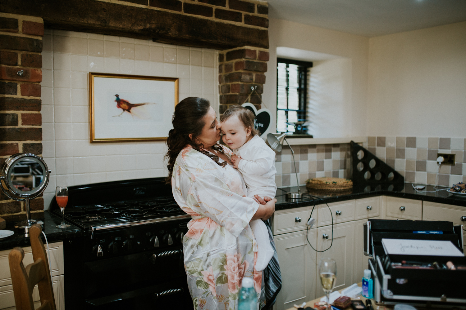 bride and baby 