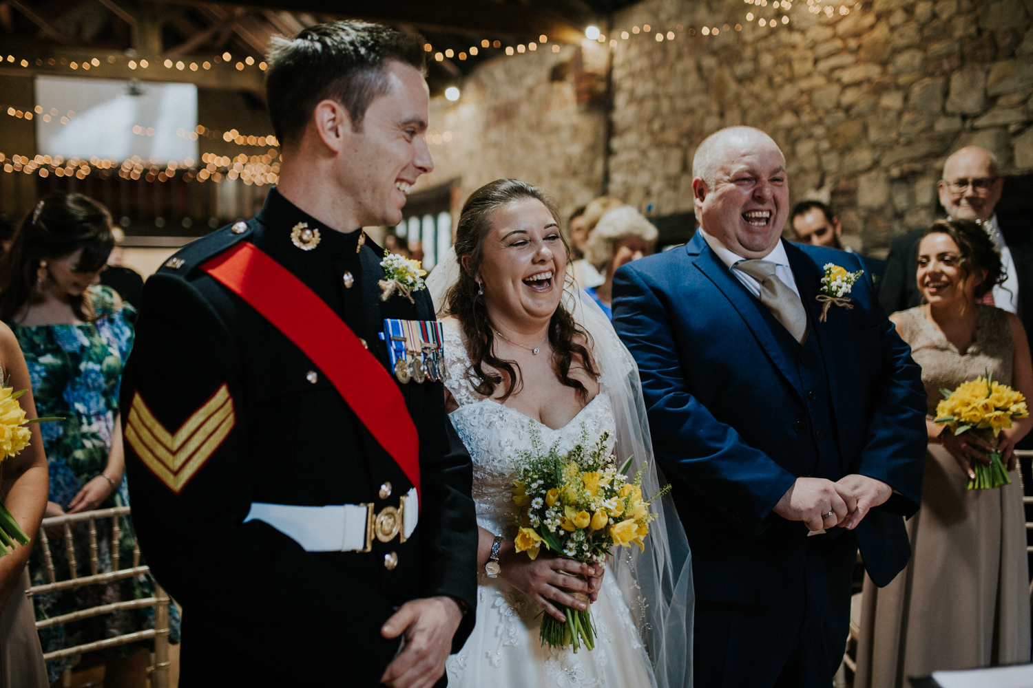 bride laughing 