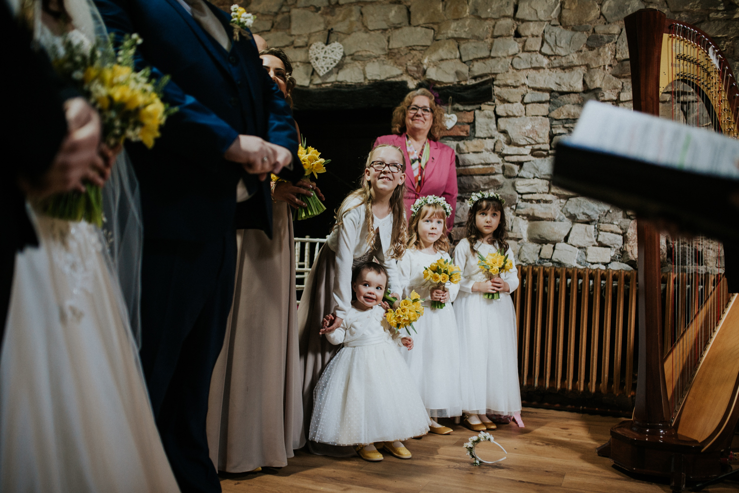 flower girls smiling