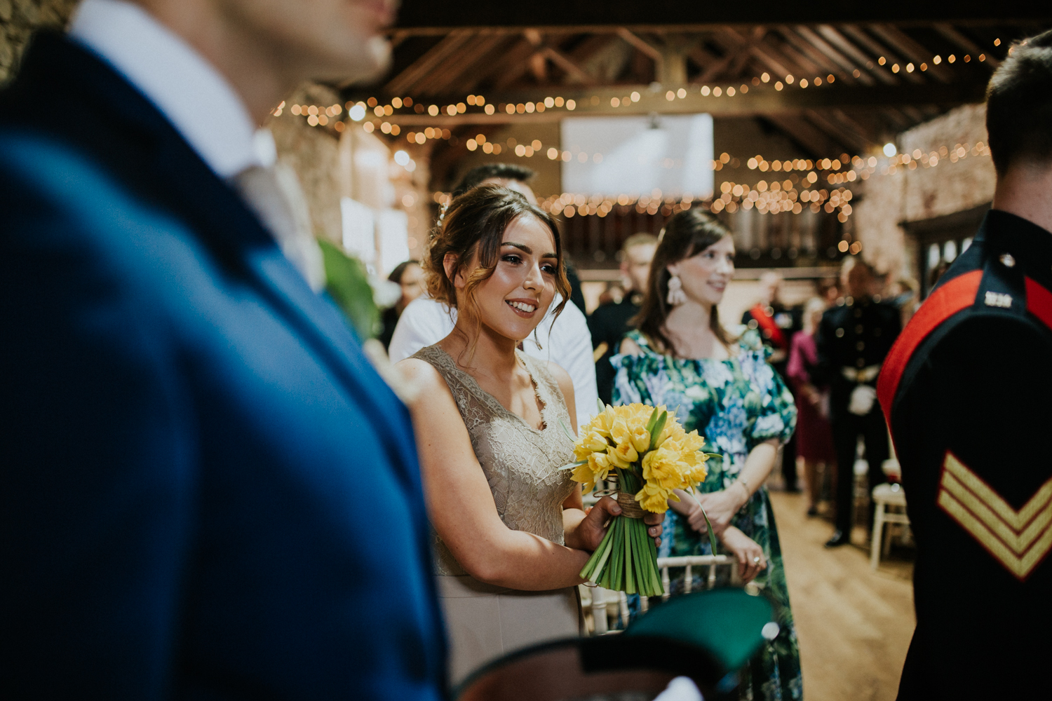 bridesmaid smiling