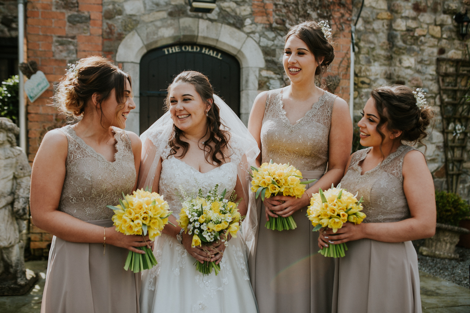 bride and bridesmaids