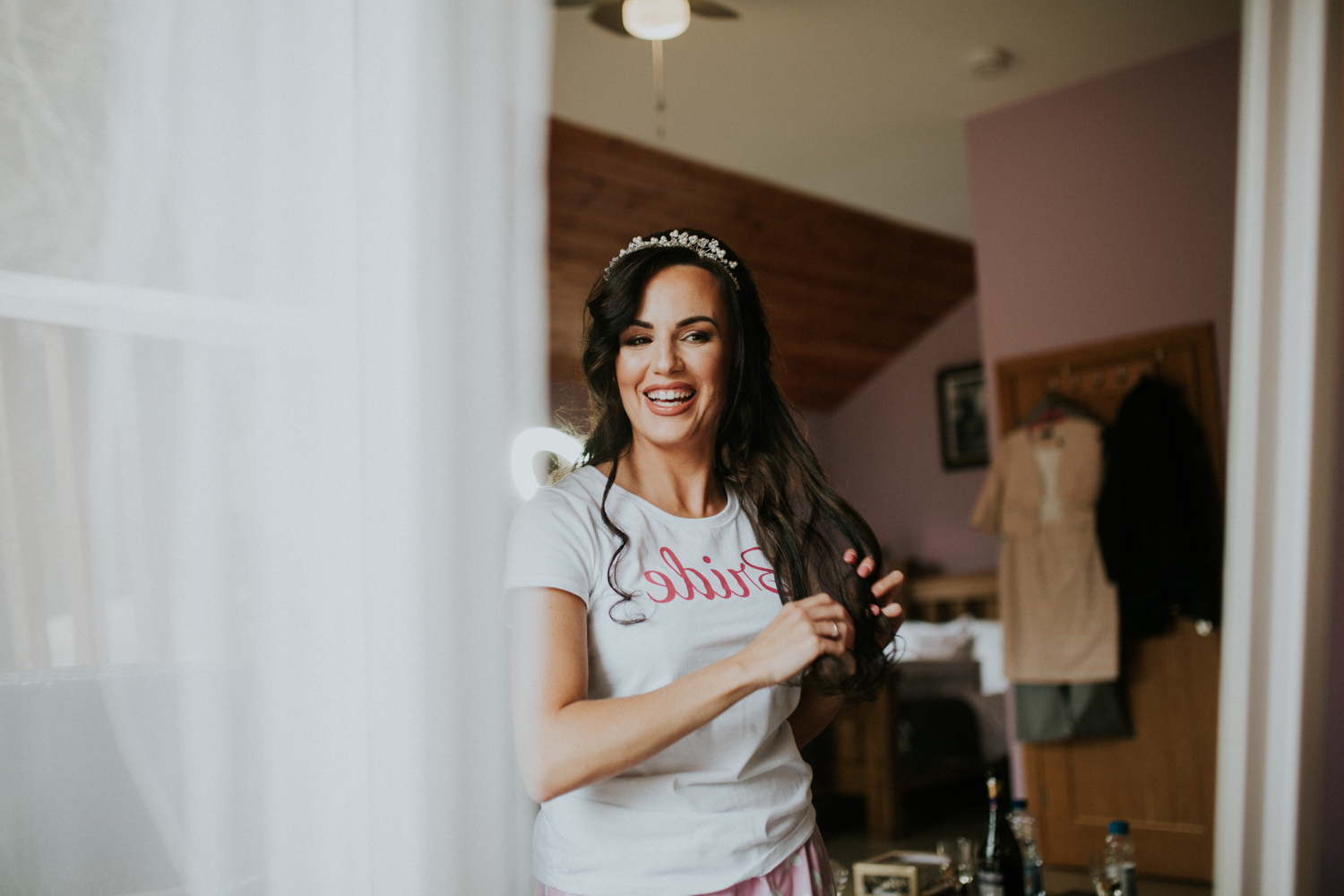 bride smiling