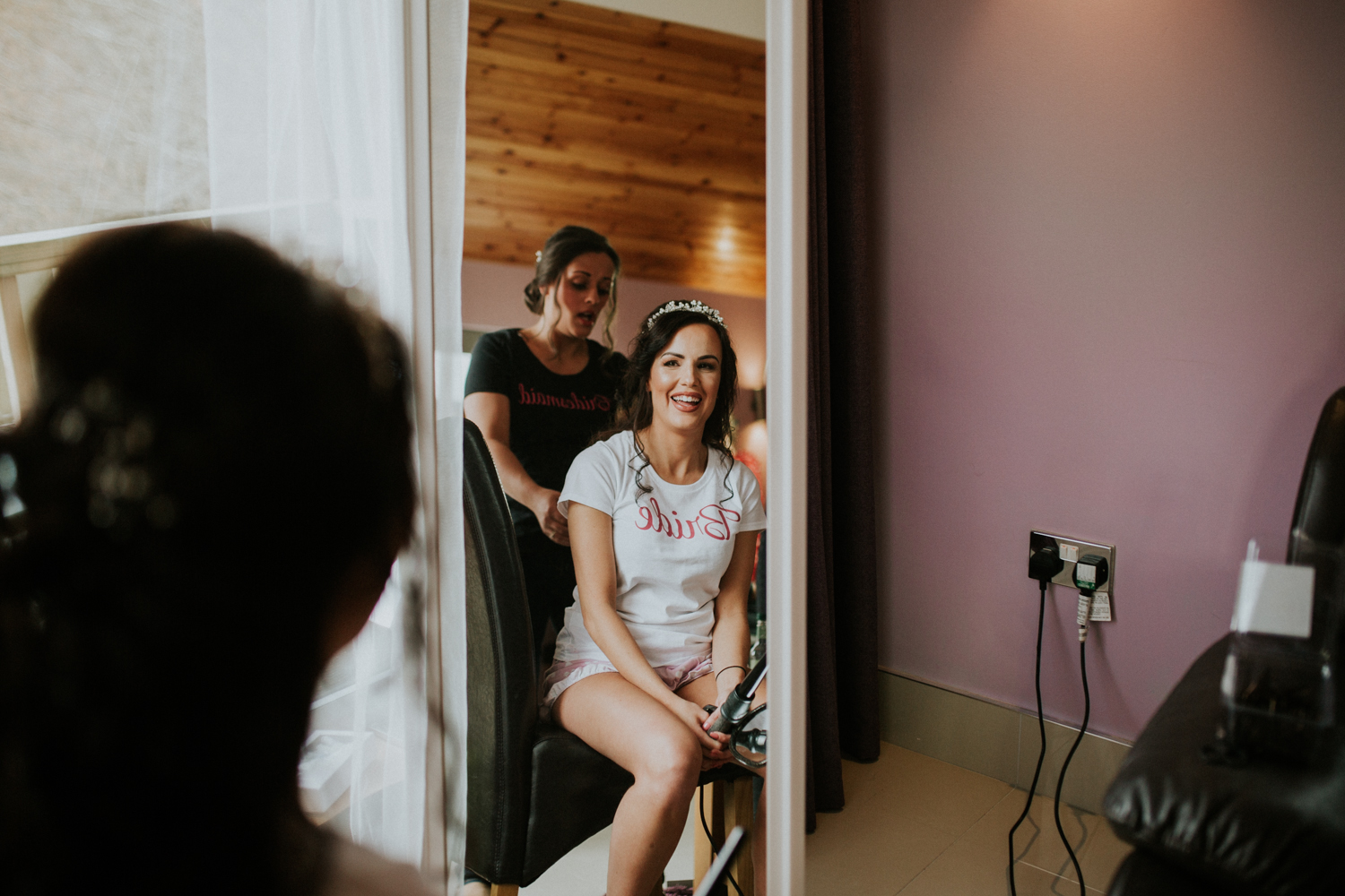 bride smiling