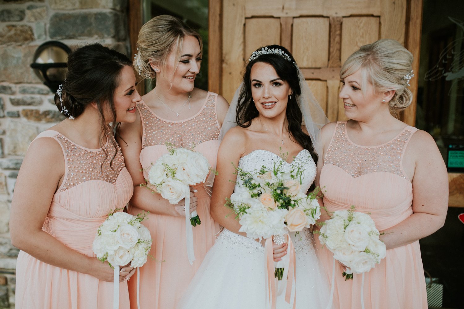 bride and bridesmaids