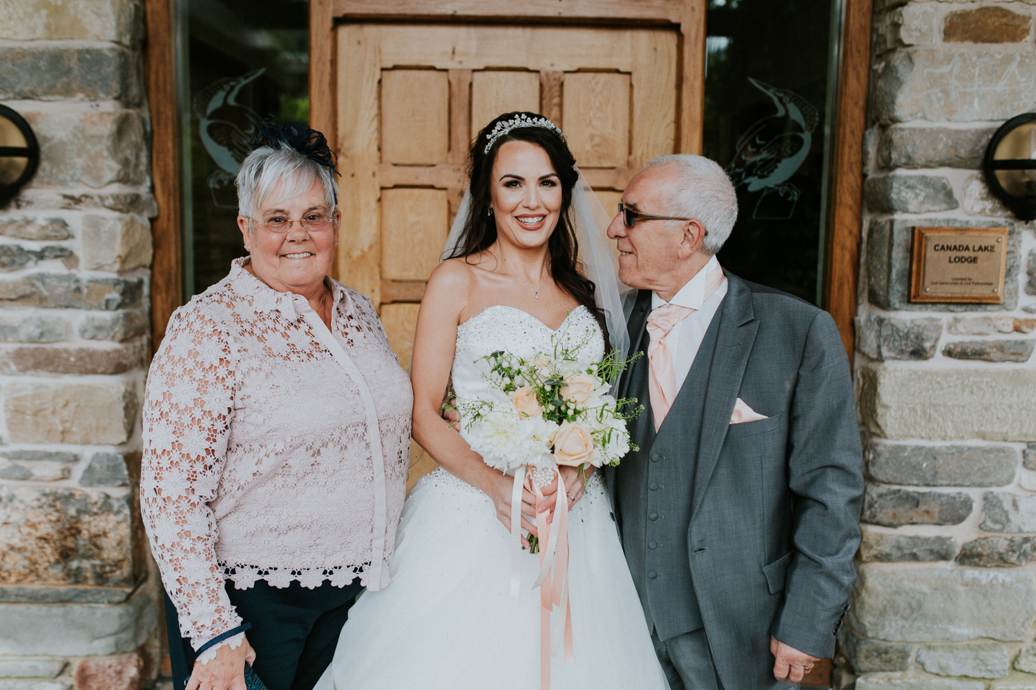 bride and grandparents
