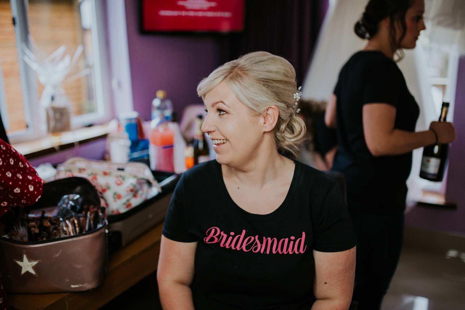 bridesmaid smiling