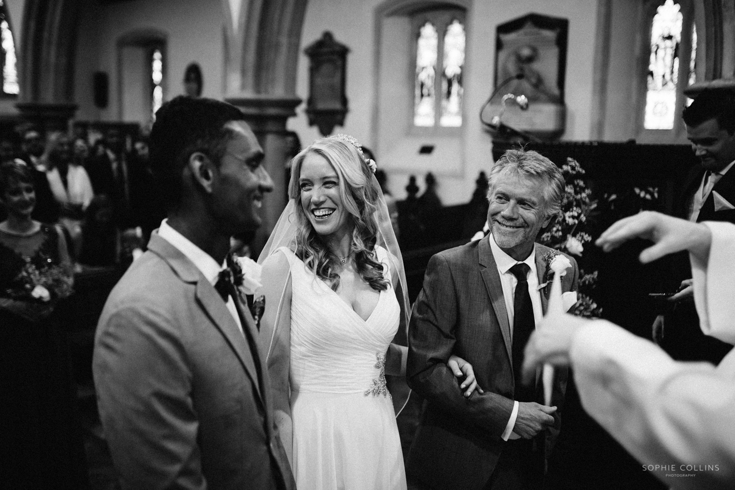 bride in ceremony