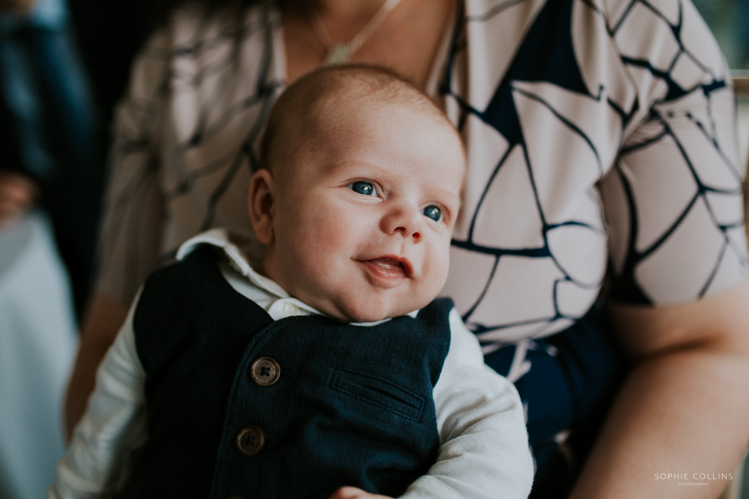 newborn smiling