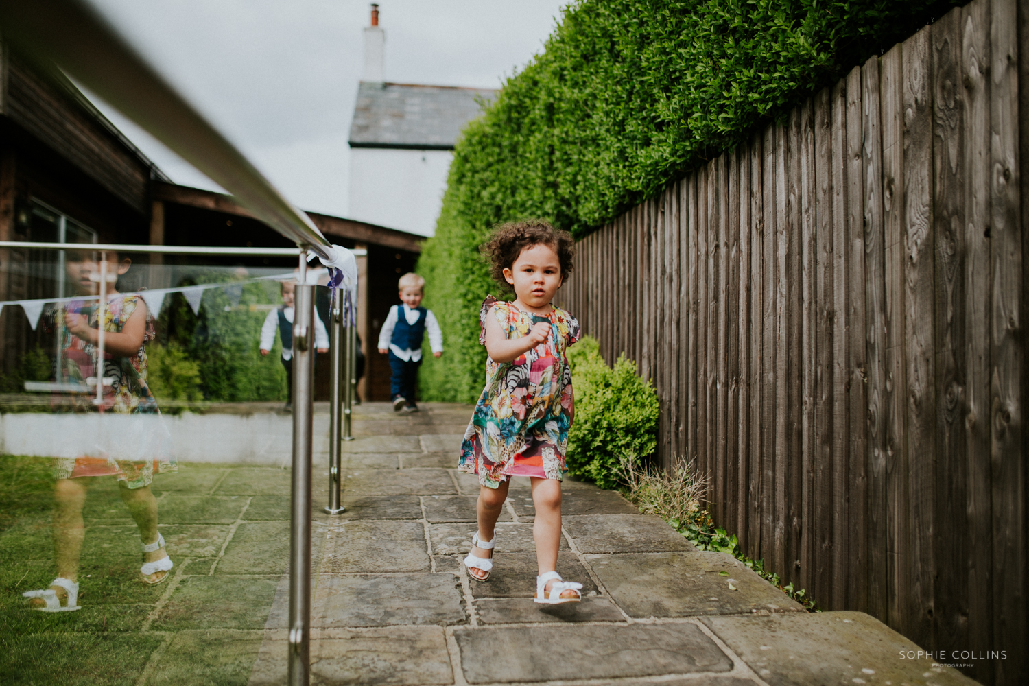 little girl running