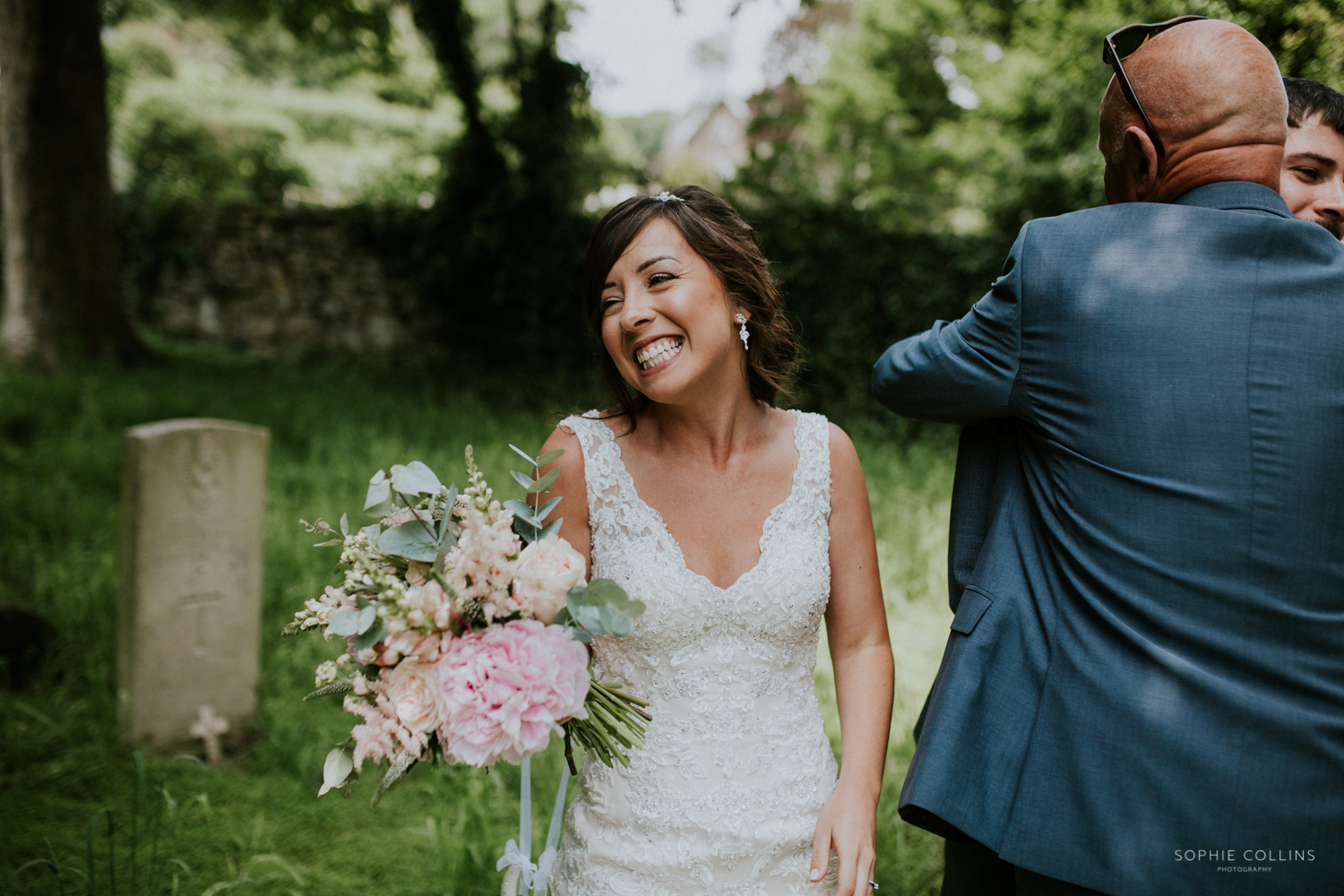 bride smiling 