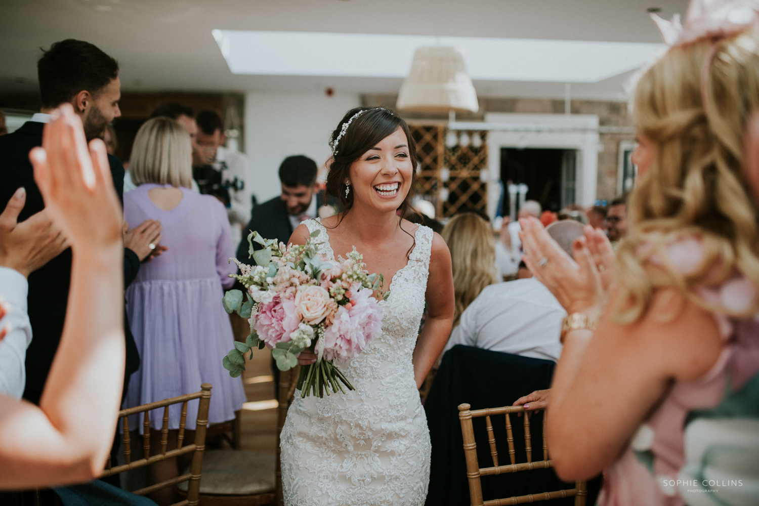 bride smiling 