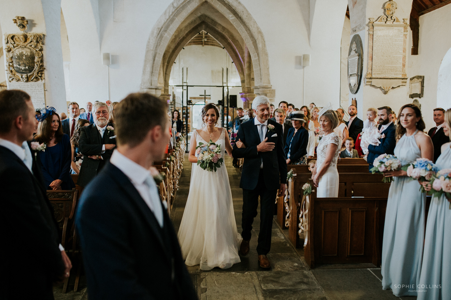 bride walking down the isle