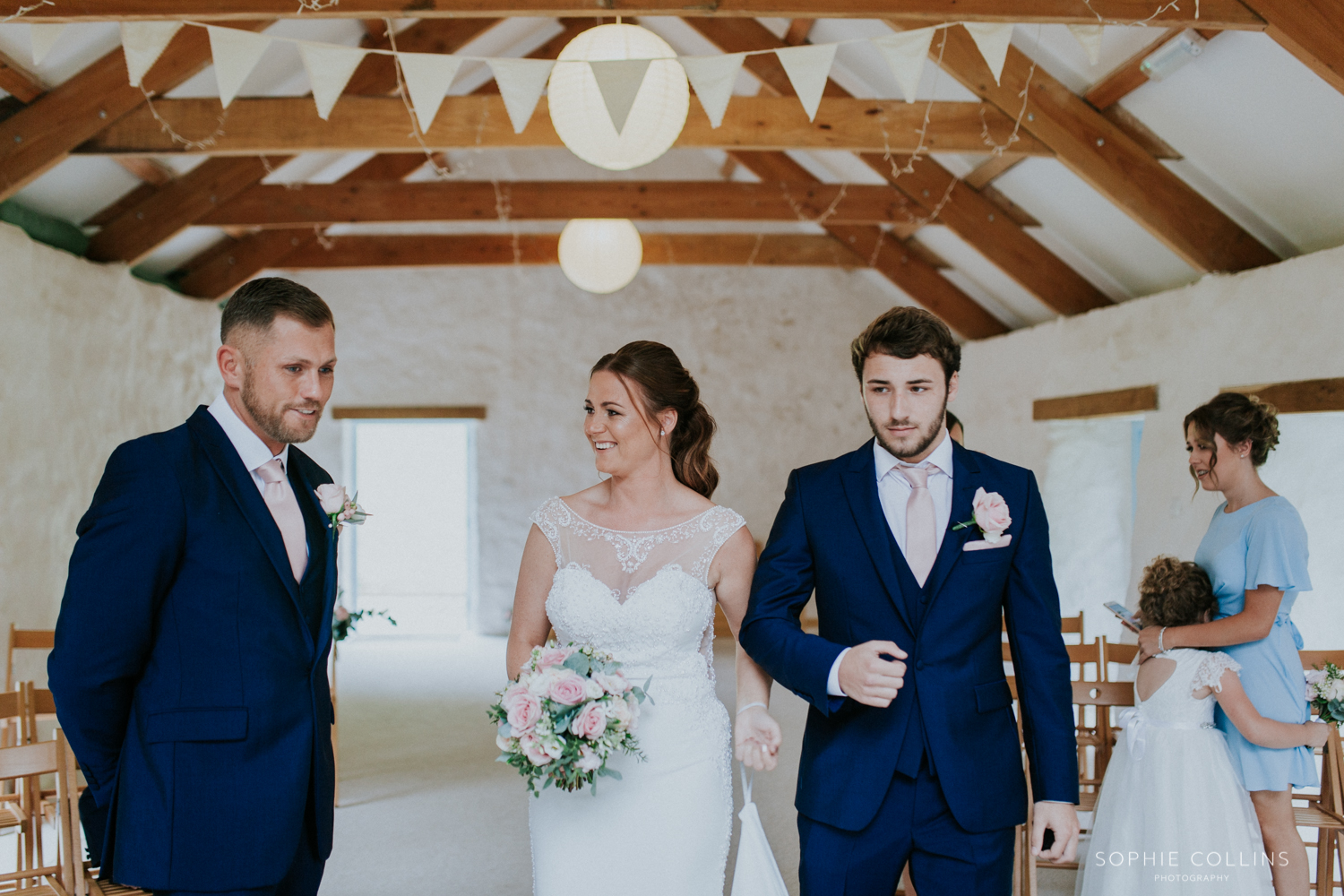 bride walking down the isle 