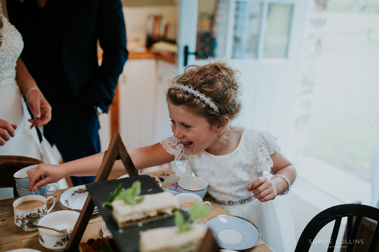 little girl laughing