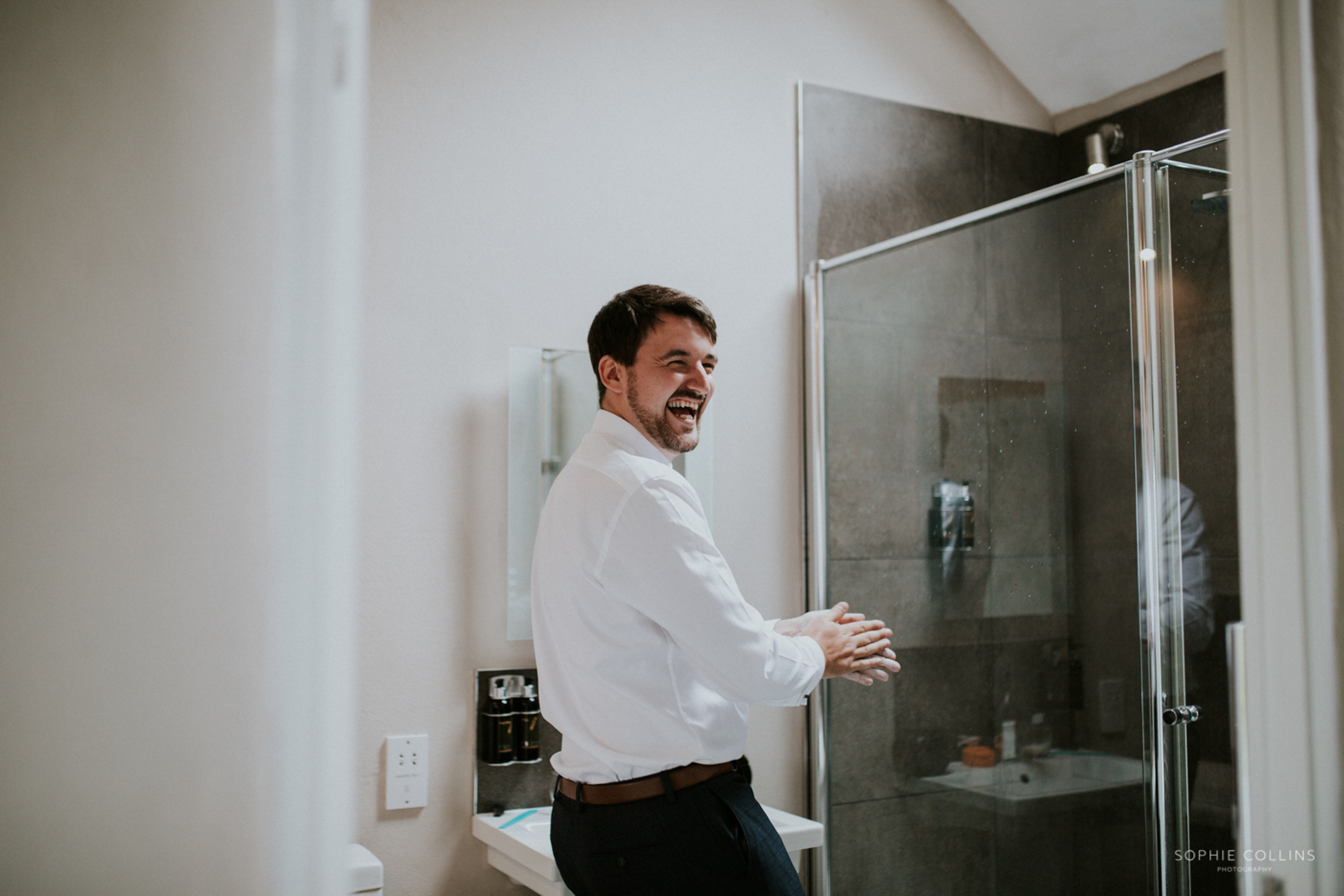 groom laughing