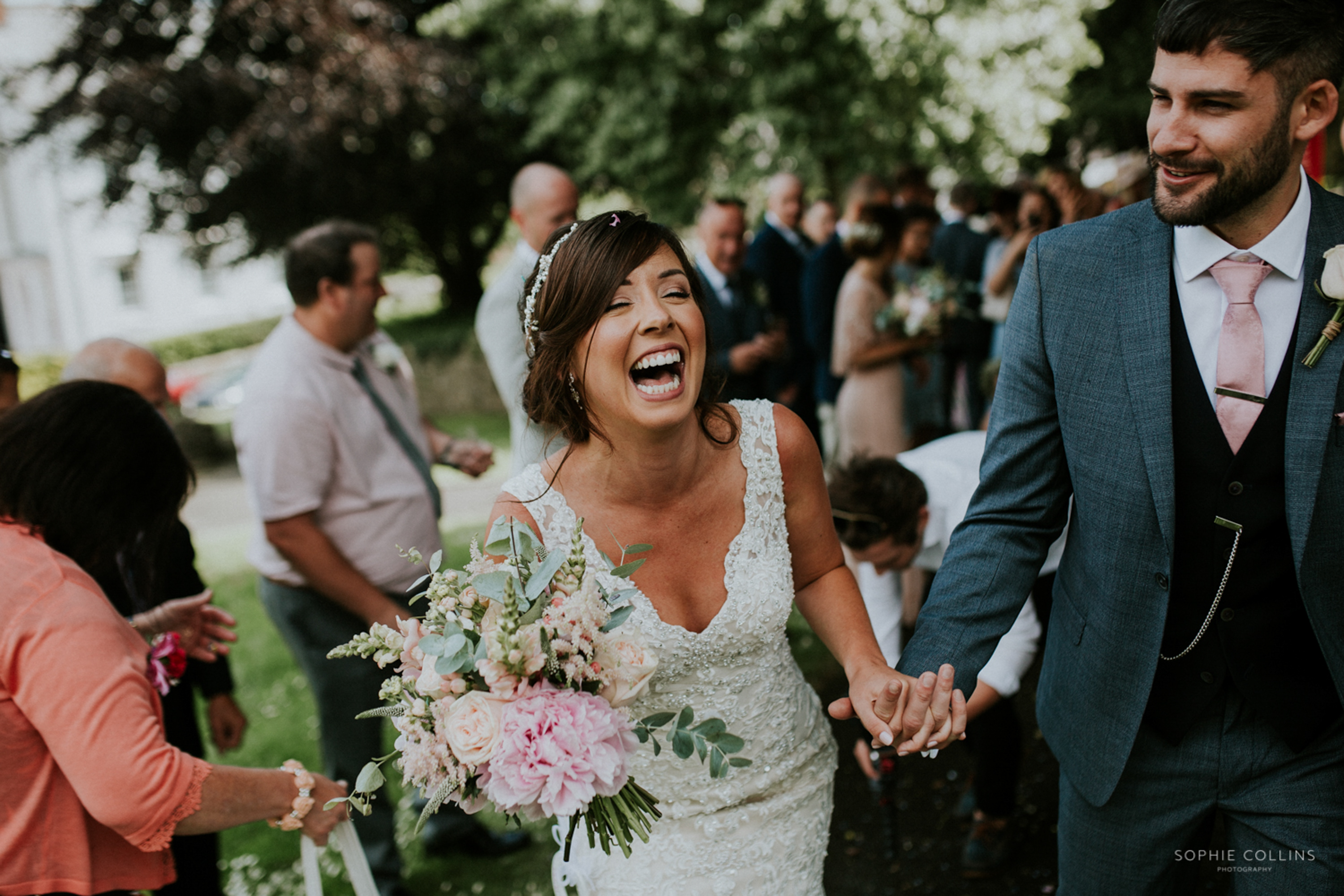 bride laughing