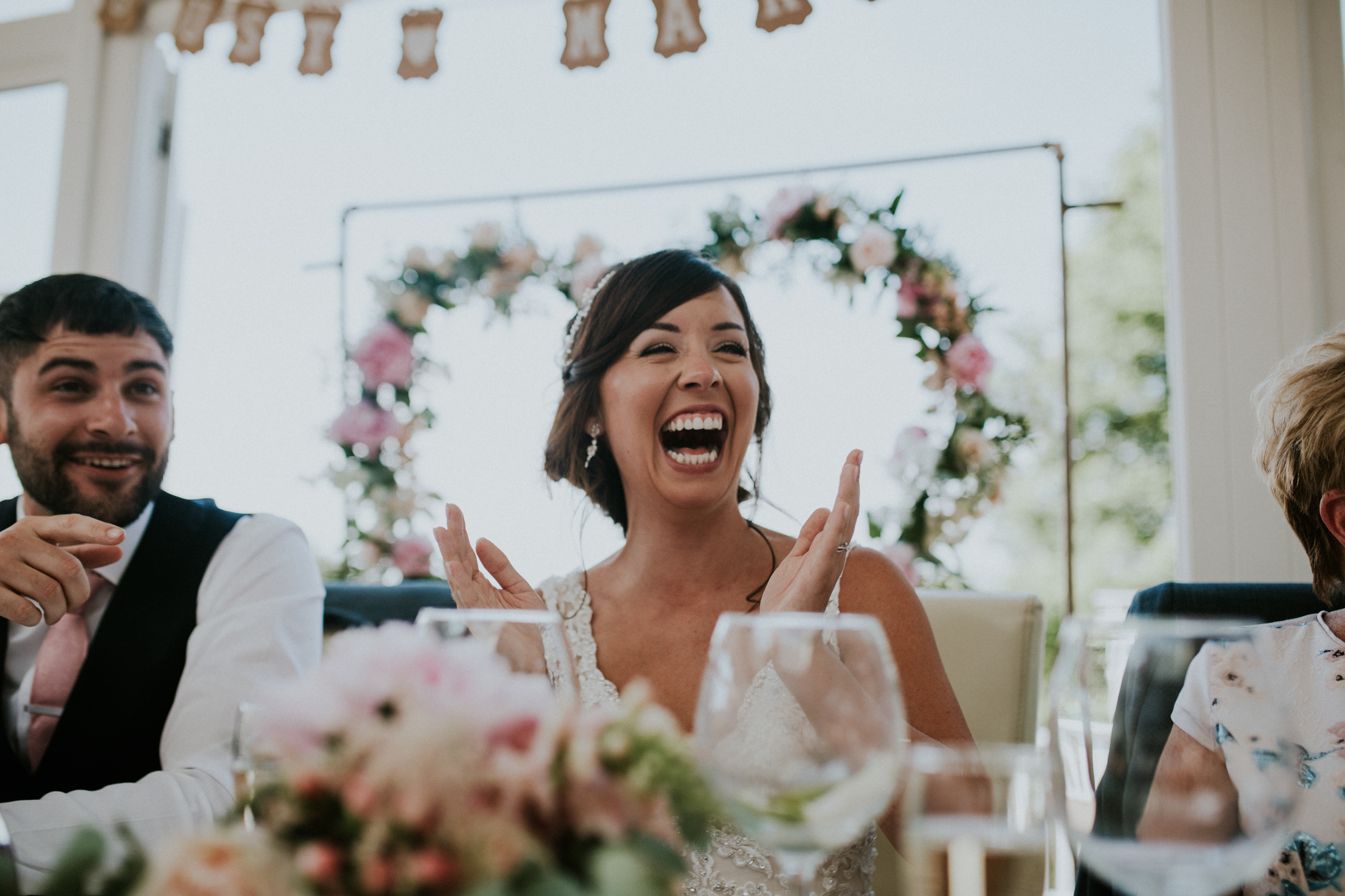 bride laughing