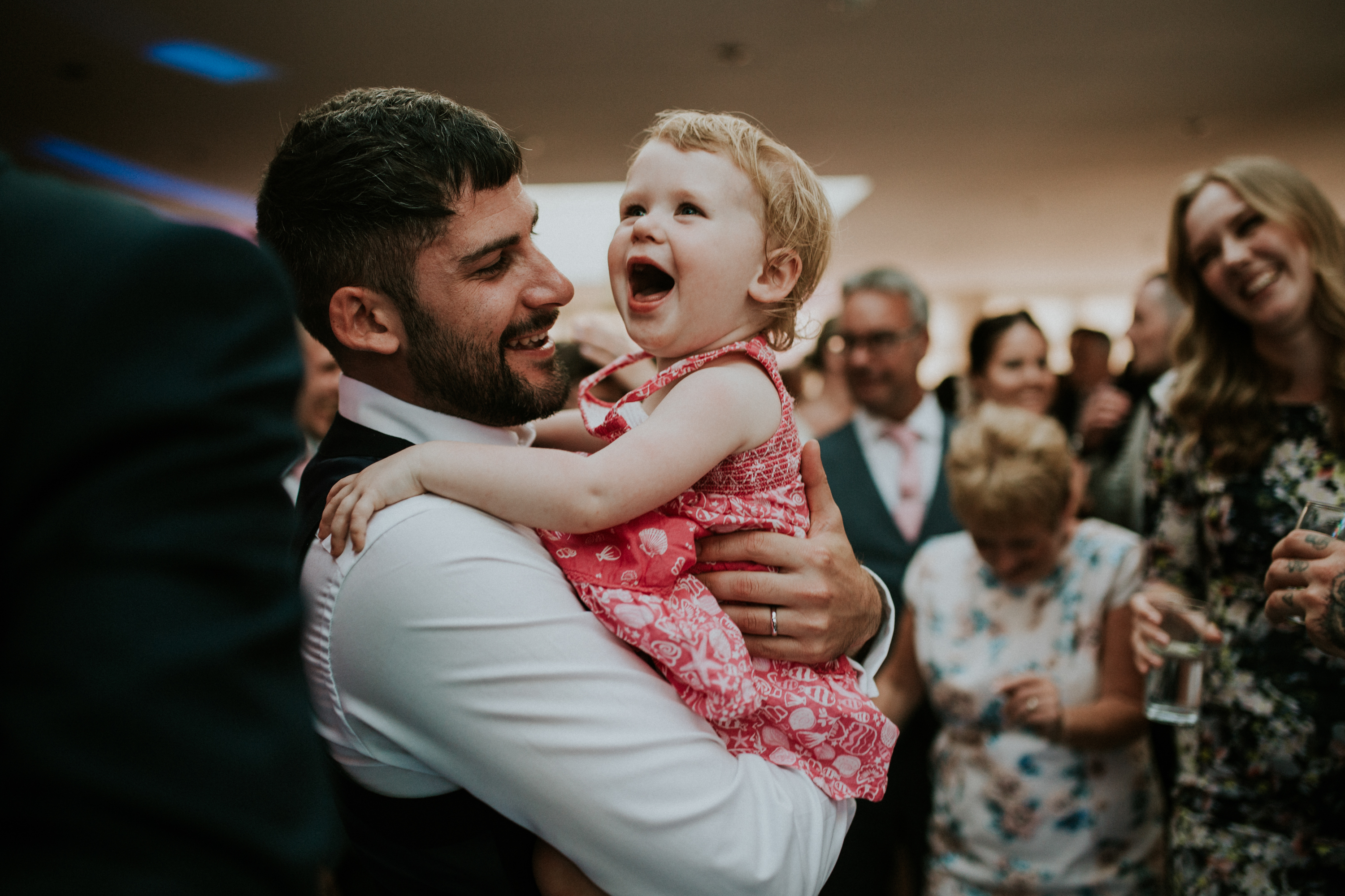 groom and little girl