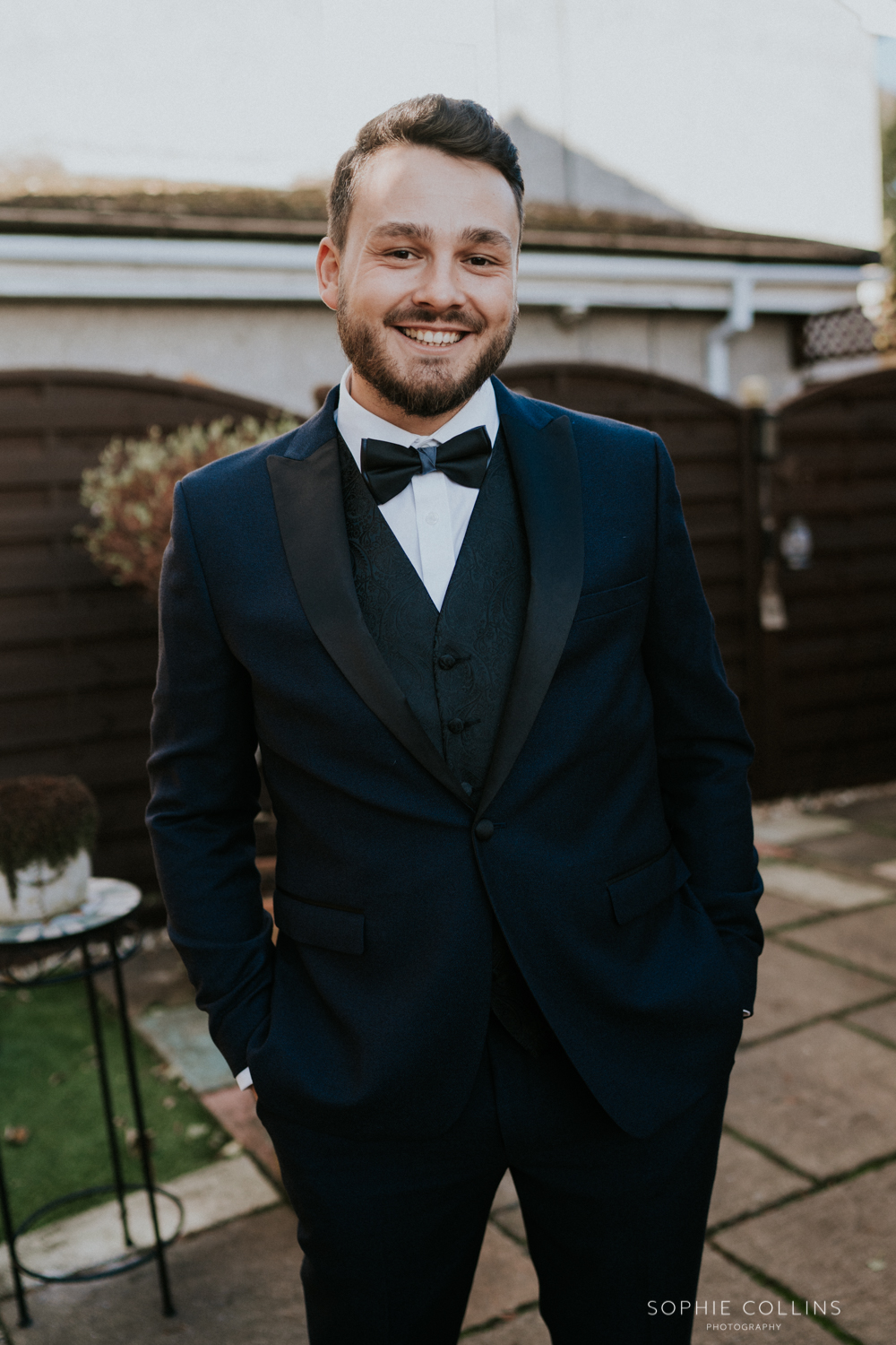 groom smiling