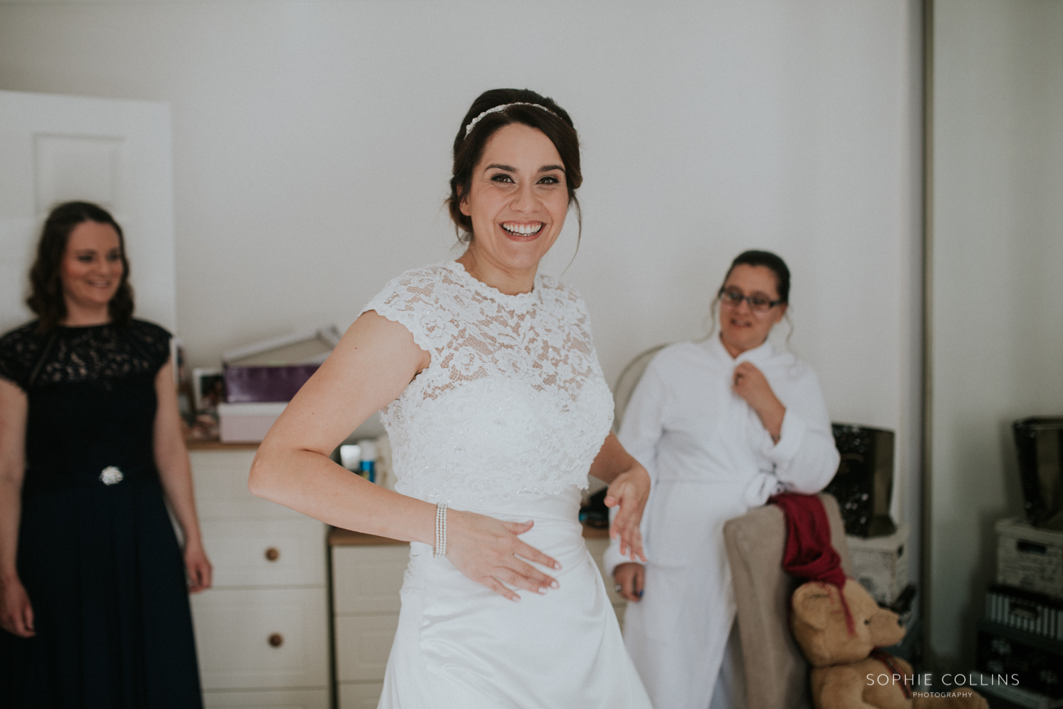 bride laughing 