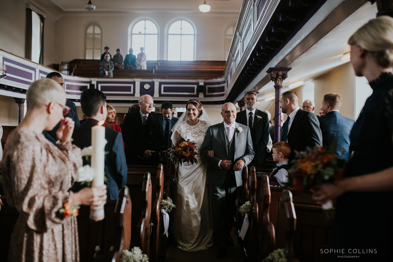 bride walking down the isle