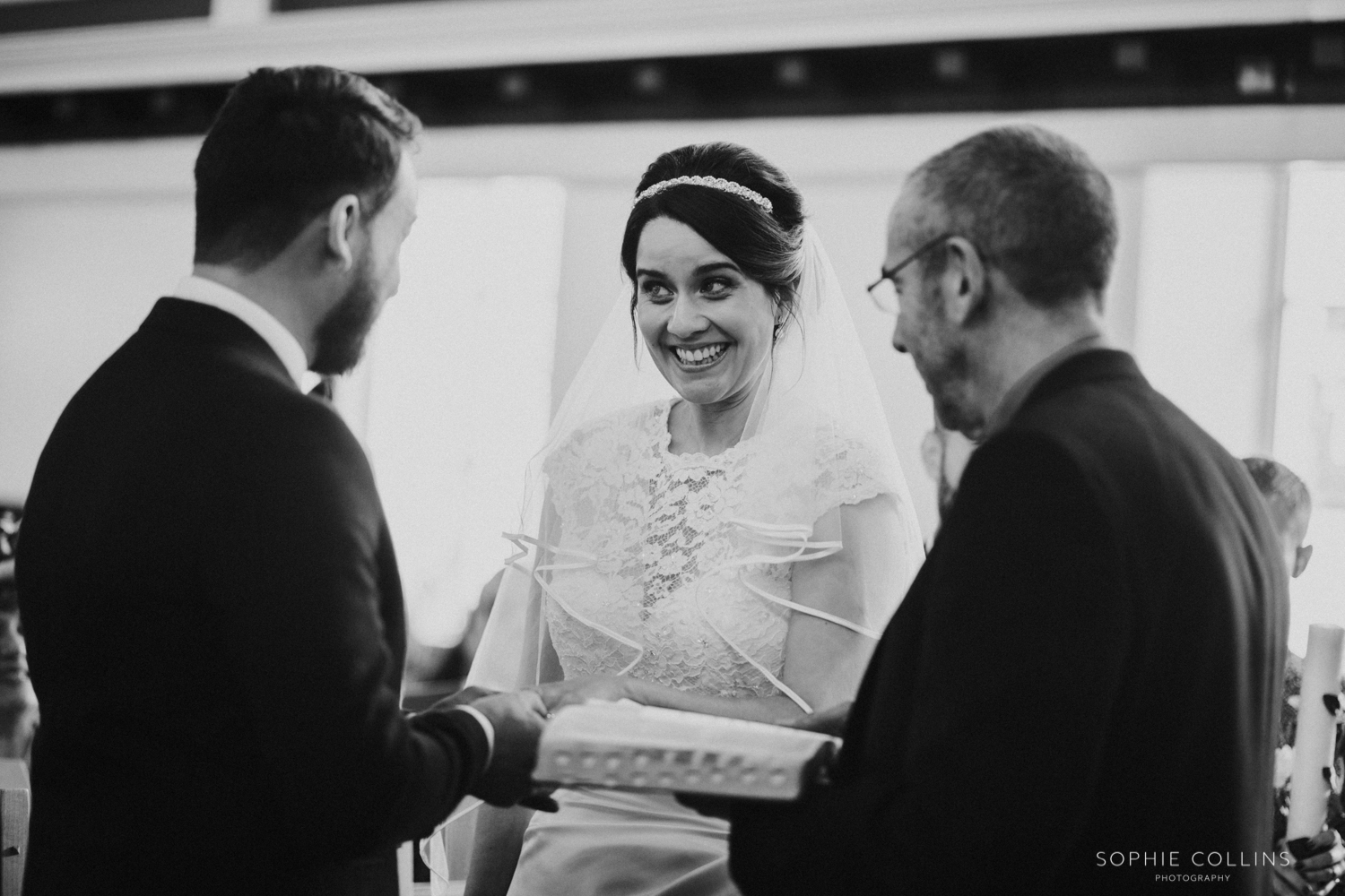 bride smiling 