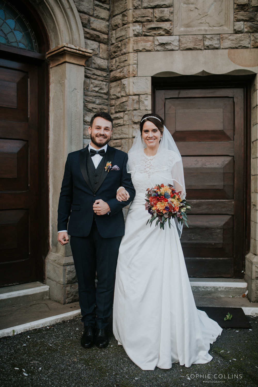 bride and groom portrait 