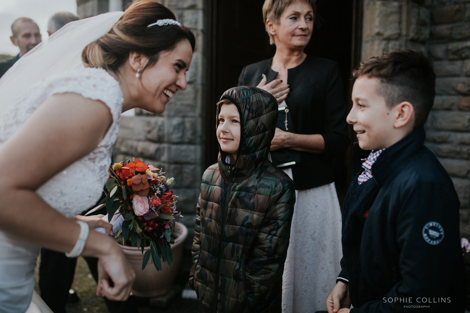 bride and guests 