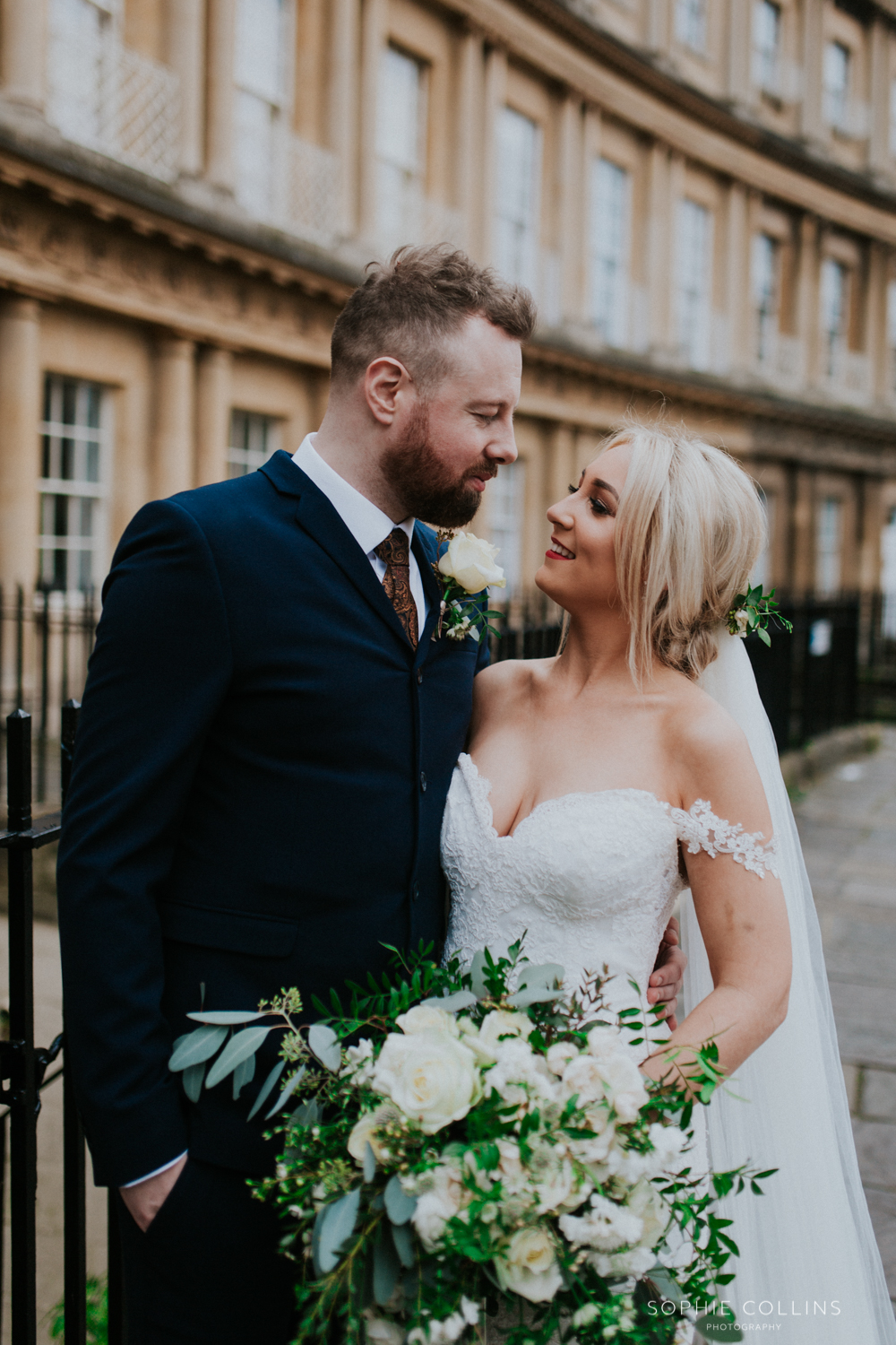 portrait of bride and groom