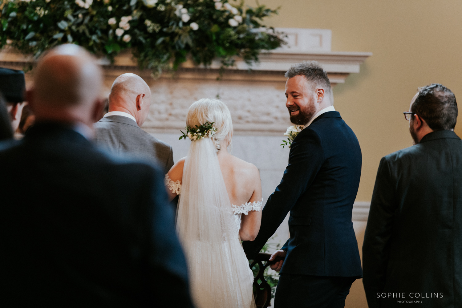 groom sees the bride
