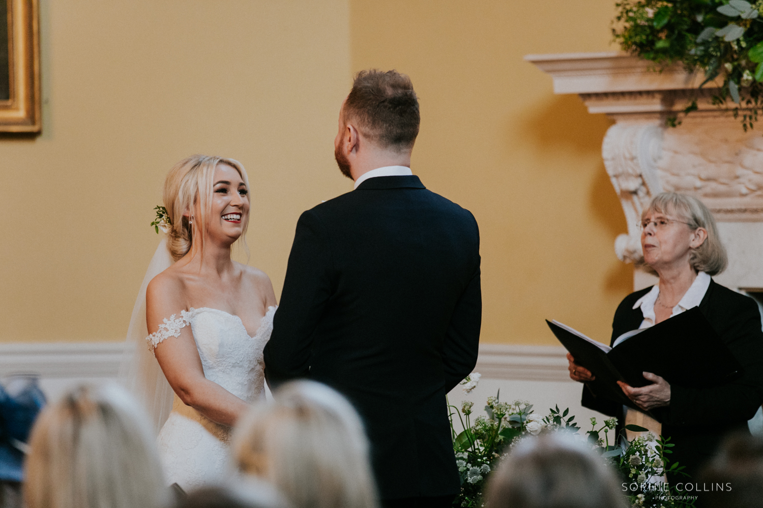 bride smiling 