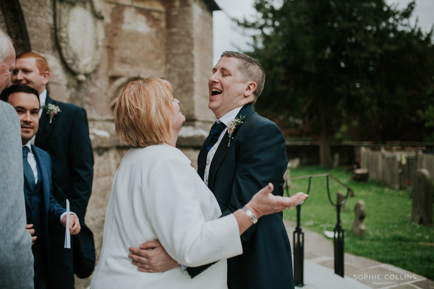 groom laughing 