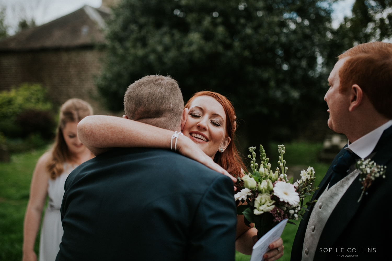 bridesmaid laughing 