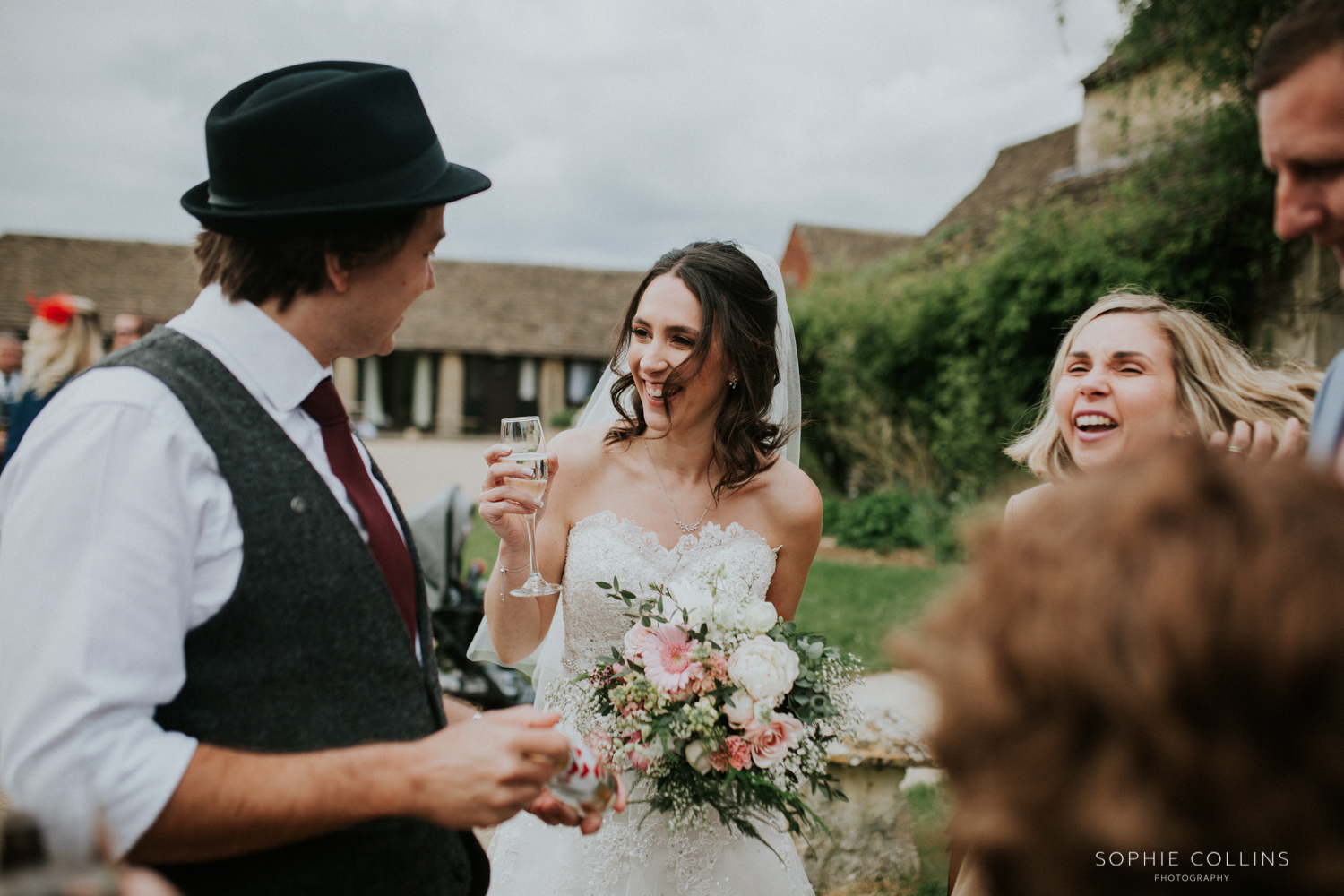 bride laugh ing 